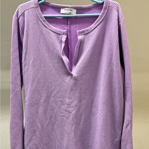 Zenana Purple Waffle Knit Top